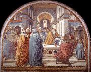 GOZZOLI, Benozzo Expulsion of Joachim from the Temple g oil painting